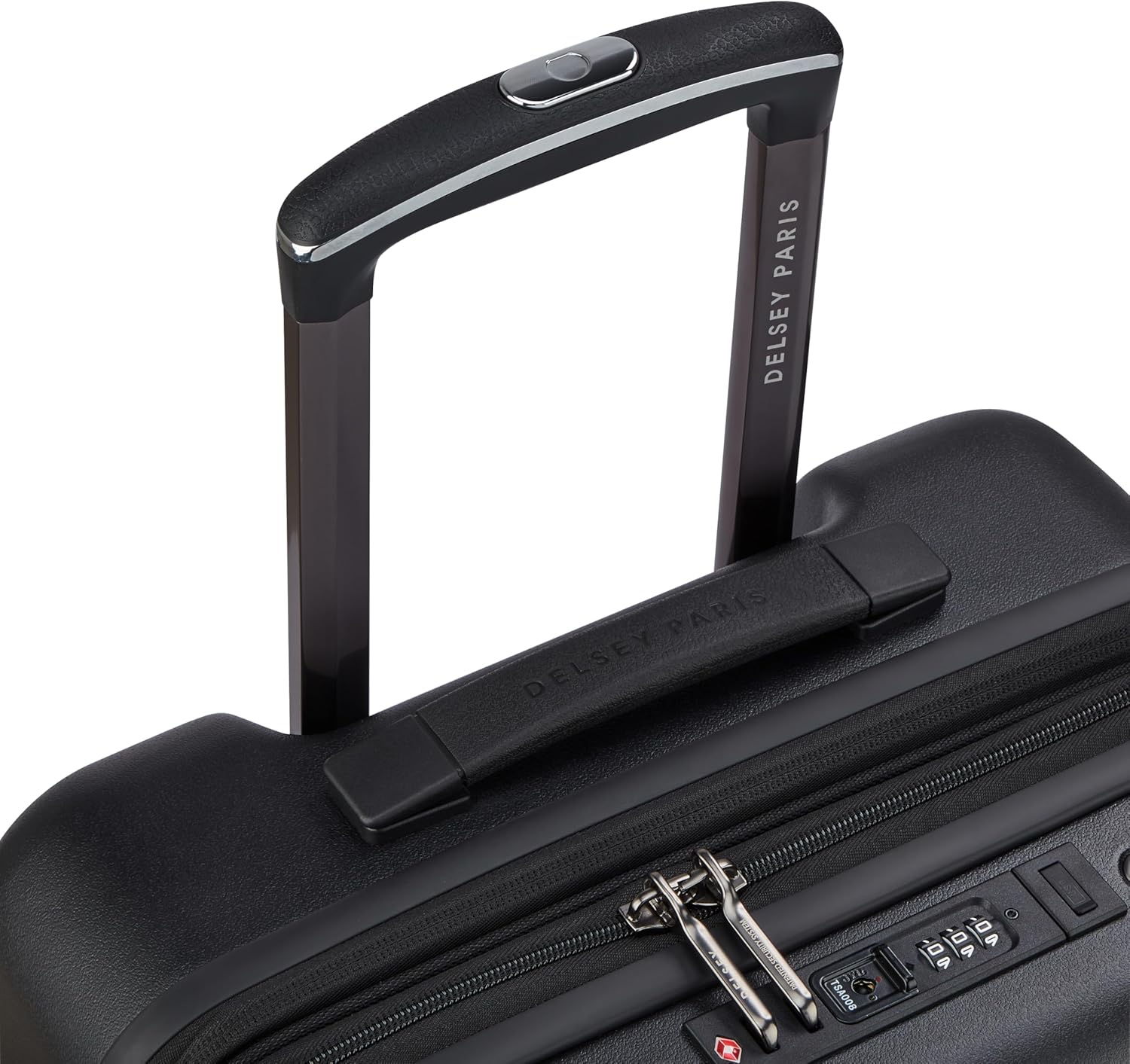 DELSEY PARIS Cadence Hardside Expandable Luggage with Spinner Wheels, Deep Black, Carry On 20 Inch