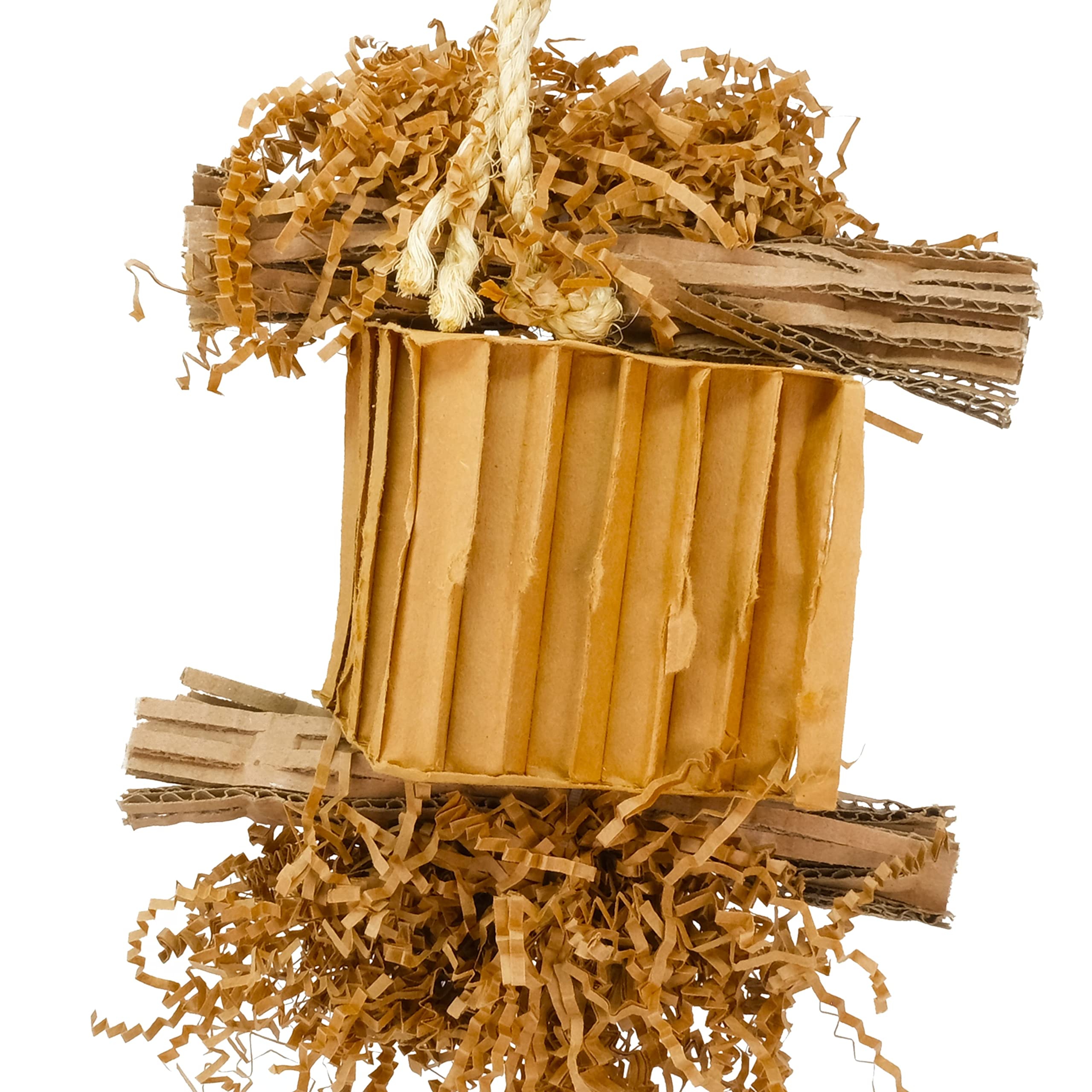 Bonka Bird Toys 3753 Natural Shreddy Eddy Medium to Large Parrot Toy Good Conure African Grey, Conures, Amazons, Small Cockatoos, and similarly Sized pet Birds for Chewy Foraging Fun.