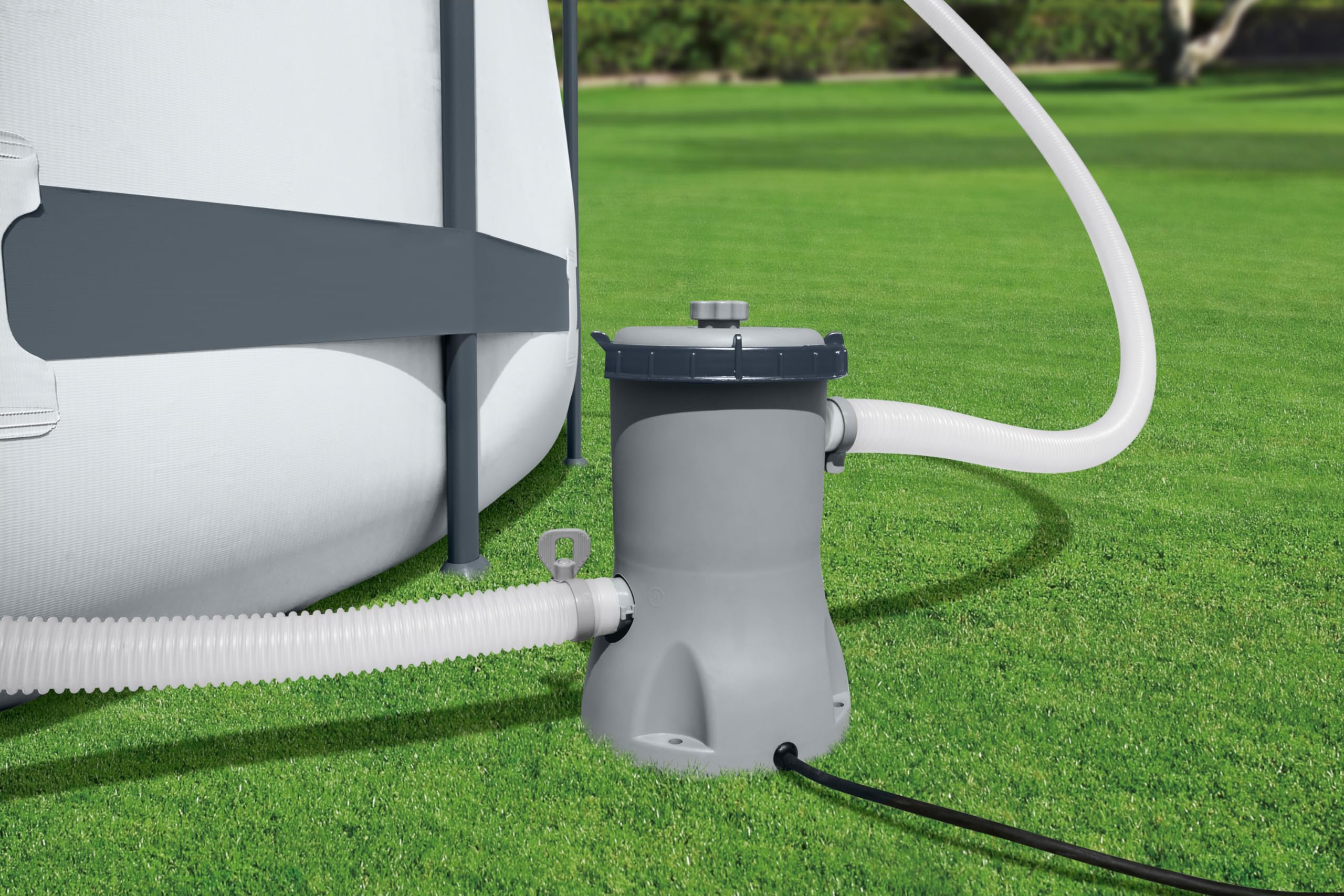 BESTWAY Depuradora de Filtro de Cartucho de 2.006 litros/hora 18,5x17,5x27,5 cm Gris