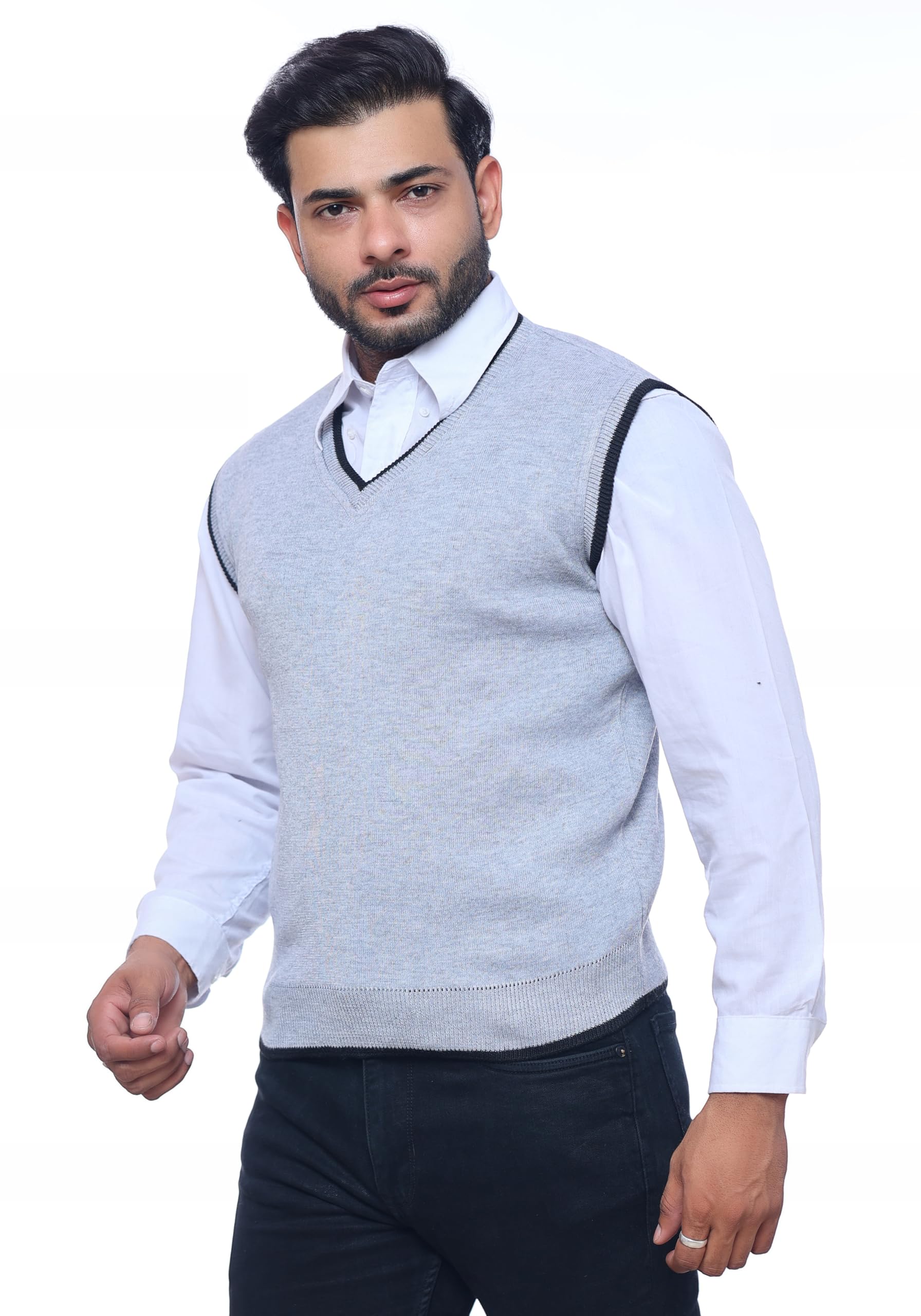 nxtwin Man's Stylish Sleeve Less Sweater|Casual Wool Blend Winter wear for Mens|Mans Sweater|Available in (Combo)-picture-17