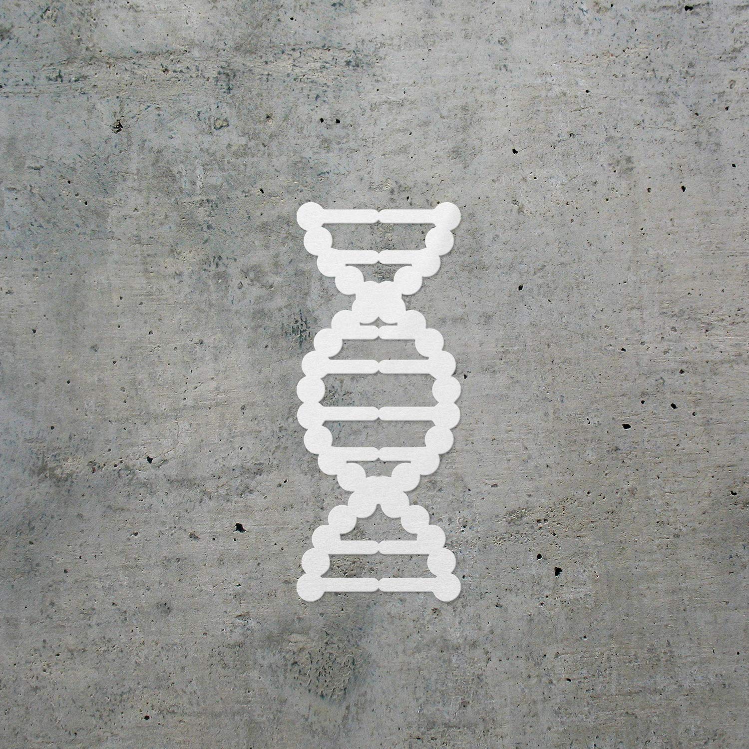 ANGDEST DNA Silhouette (White) (Set of 2) Premium Waterproof Vinyl Decal Stickers for Laptop Phone Accessory Helmet Car Window Bumper Mug Tuber Cup Door Wall Decoration