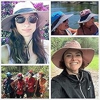 Vista 7 de Sombrero de cola de caballo para mujer, protección UV, ala ancha, plegable, para verano, playa, pesca, sombreros