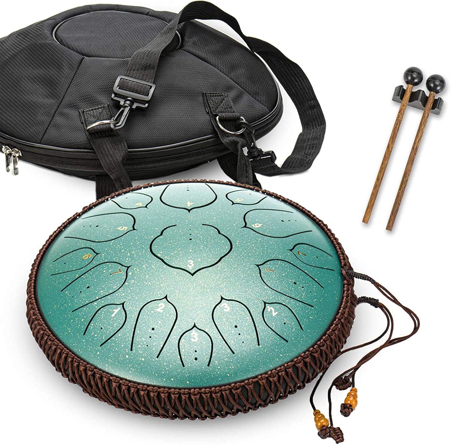 Handpan Drum instrument , Drum 14 Inch 15 Notes Steel Tongue Drum D Key,Slit Drums
