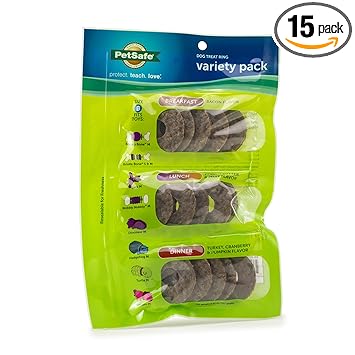 PetSafe Dog Treat Ring Variety Pack ? 15 Treat Ring Refills for Busy Buddy Toys ? Medium