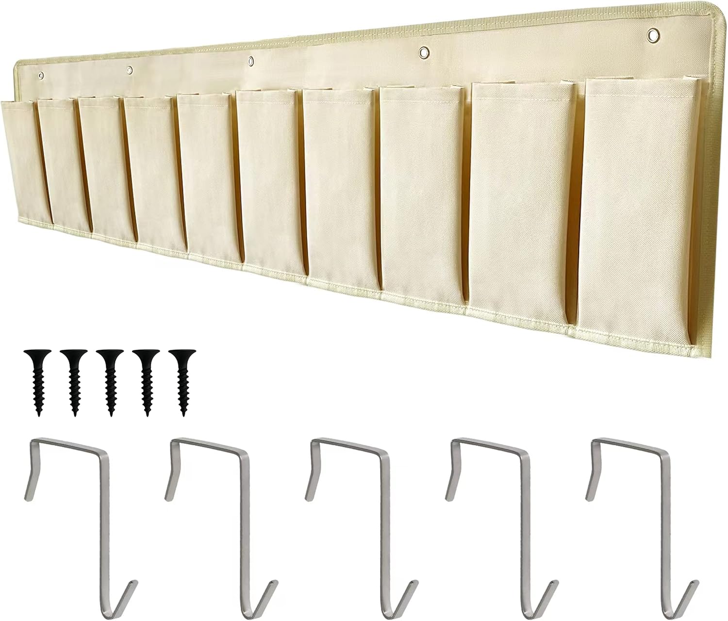 RVZONE RV Shoe Pockets 10 Pockets Heavy Hanging Bedside Storage