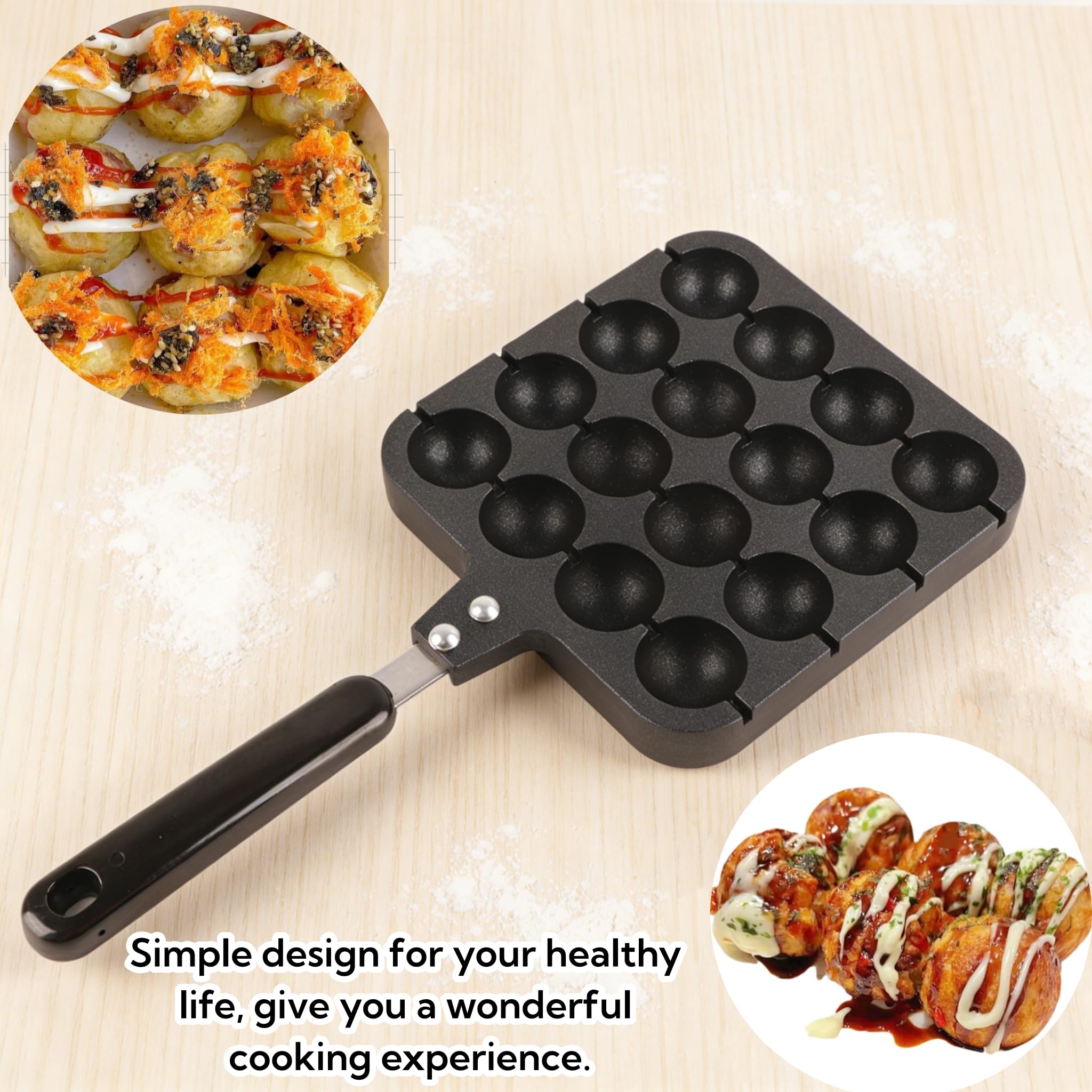 CookKing - TAKOYAKI Nonstick Grill Pan / Kookplaat