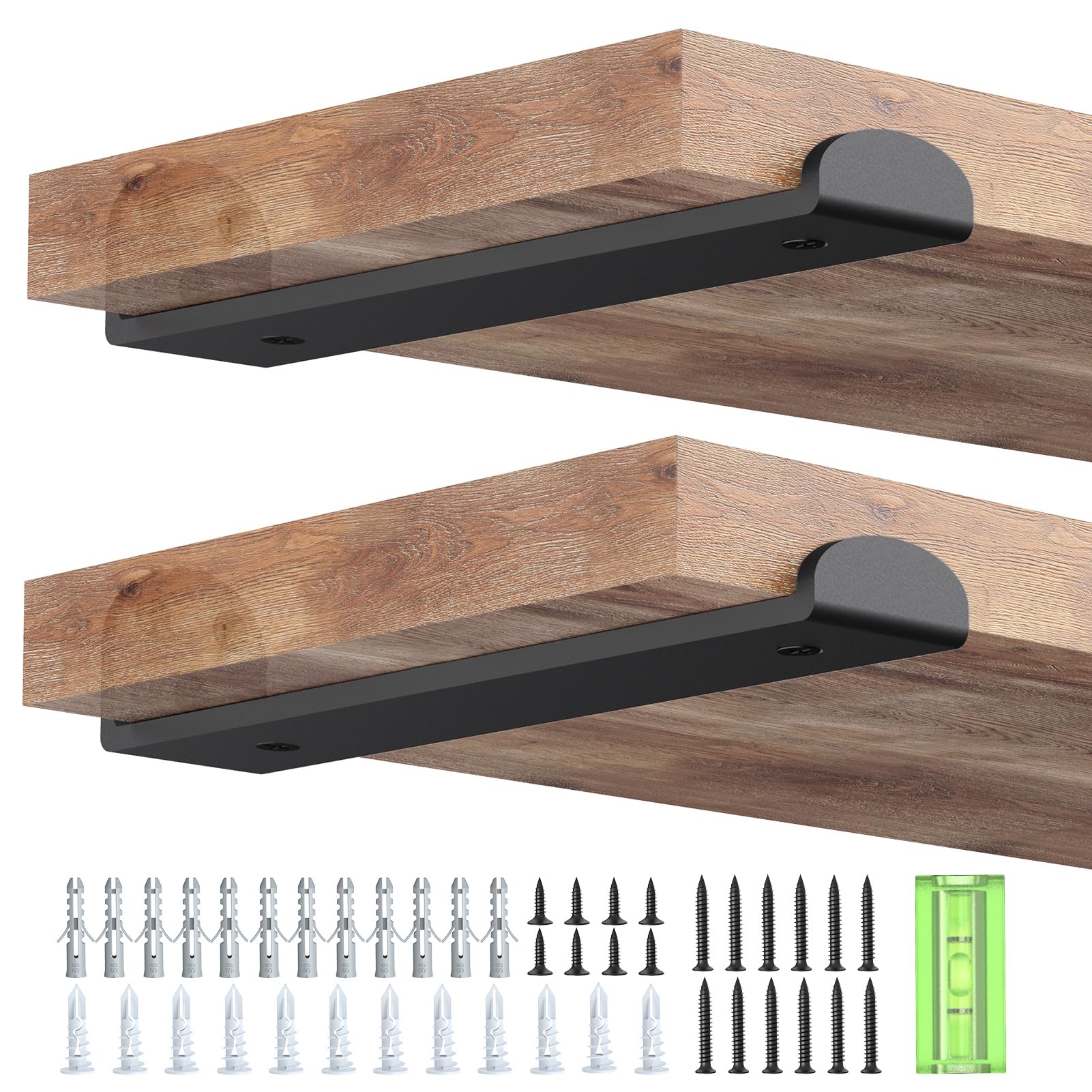 WELDUN 4 Pack Metal Scaffold Board Shelf Brackets 30 cm, Heavy Duty Wall Mounted Angle Shelving Brackets with Lips