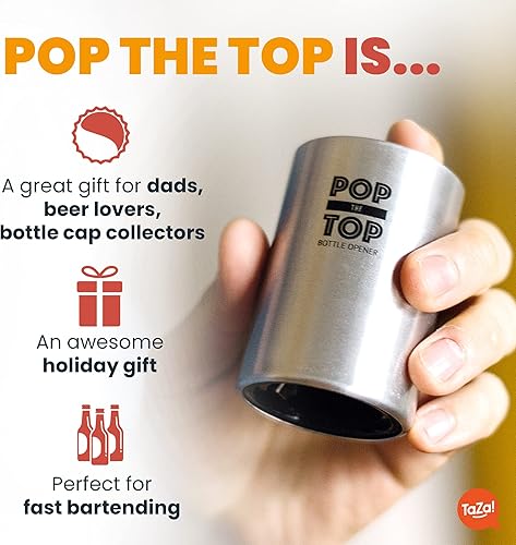 Miniatura 4 de TaZa - Abridor de botellas de cerveza desplegable negro abridor automático de botellas sin daños en la tapa divertida herramienta de camarero