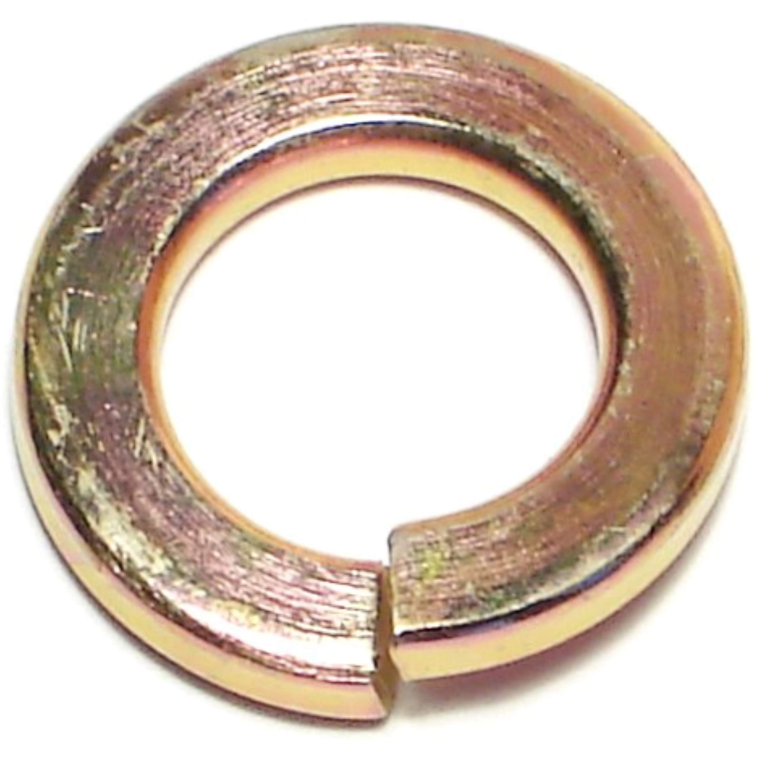 Hard-to-Find Fastener 1/2" Grade 8 Lock Washers – Yellow Zinc Finish, 25-Piece Pack (Medium Split)