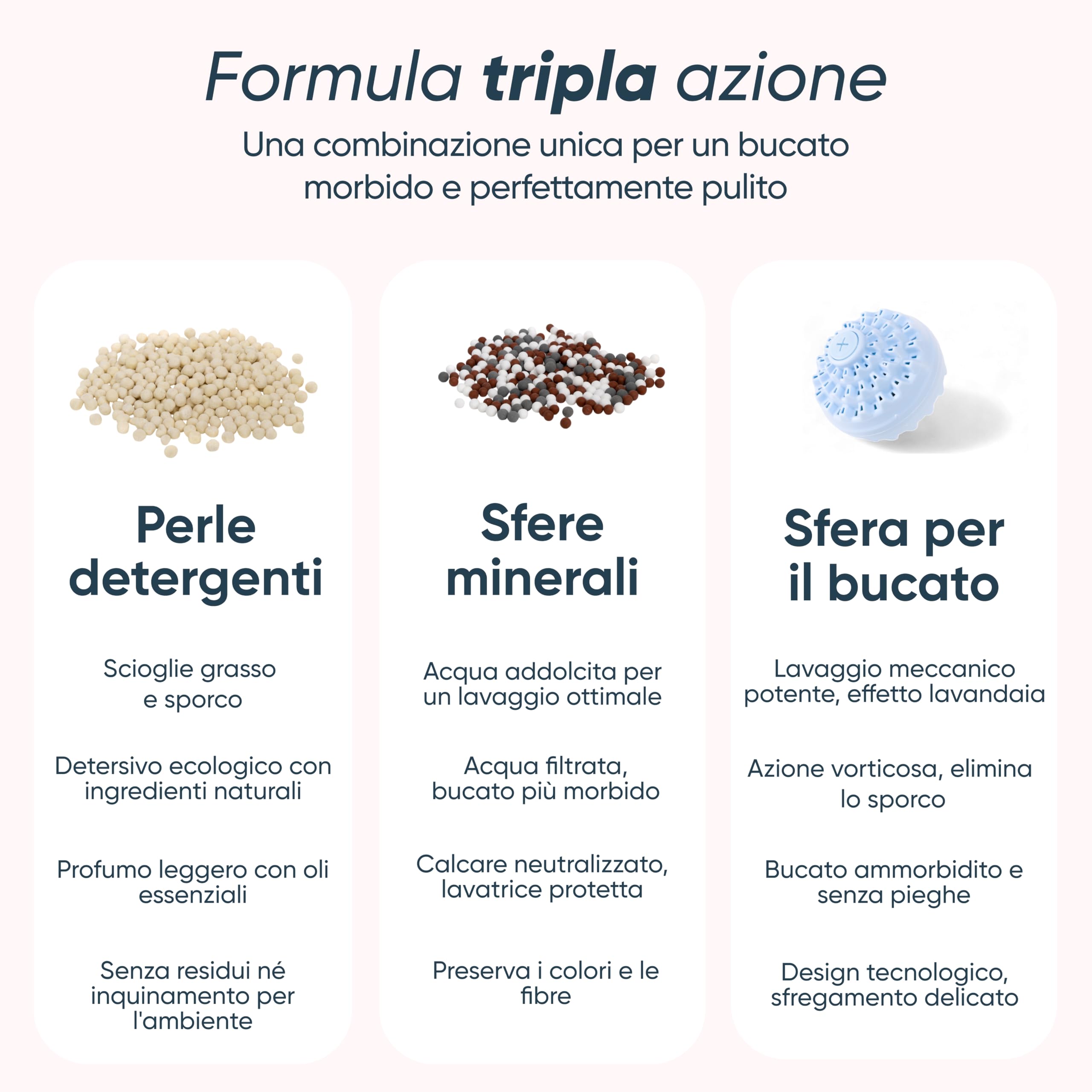aecodune 2 anni di detersivo ecologico ed economico – 240 lavaggi – lavatrice a sfera – detersivo naturale in perle di bucato Zero Waste – fiori ipoallergenici – anticalcare