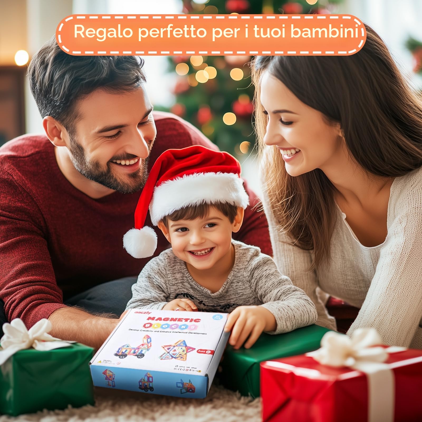 Costruzioni Magnetiche Bambini 82 Pezzi Blocchi Magnetici per Bambini 3D Blocco Magnetico Costruzioni Giocattolo Magnetiche Educativi Calamite Montessori per 3 4 5 6 7 8 Anni