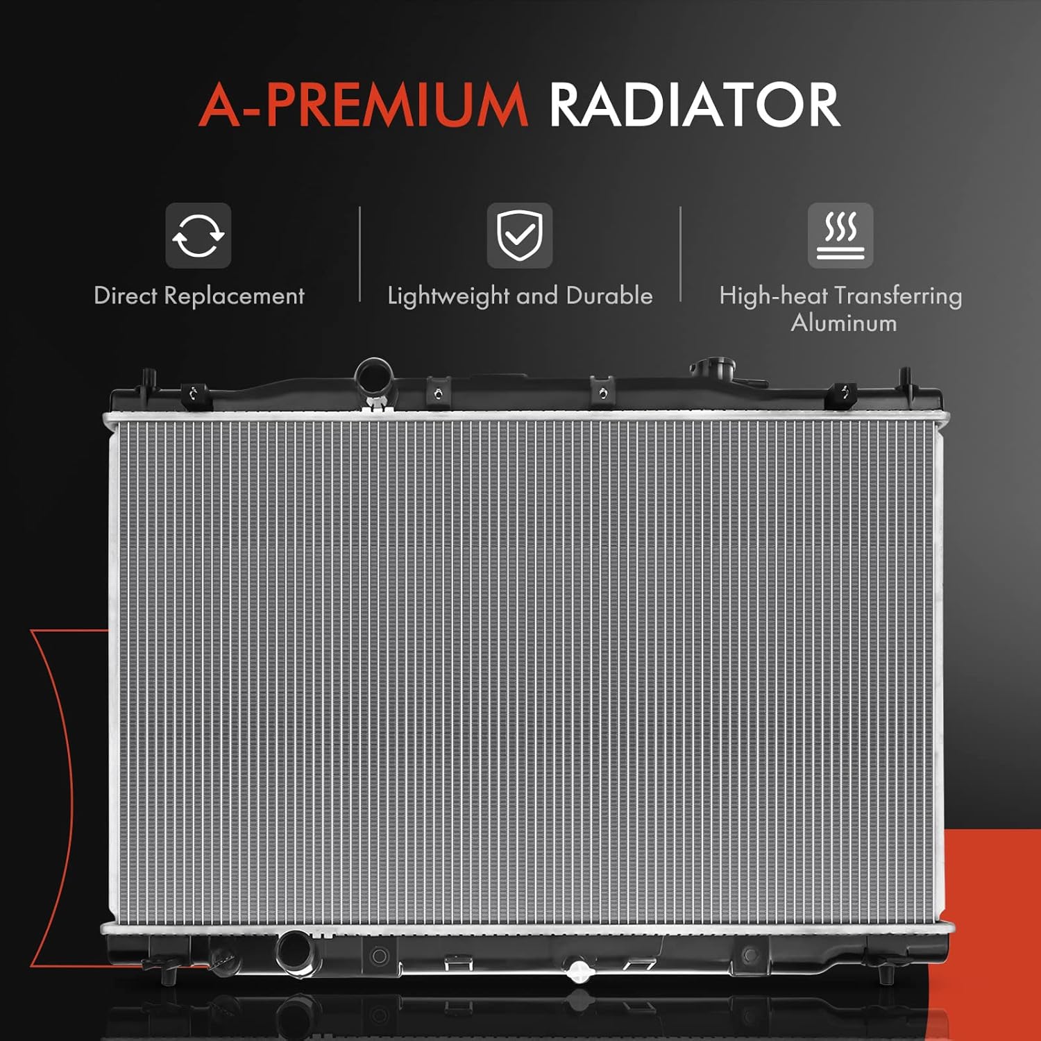 A-Premium Engine Coolant Radiator Assembly Compatible with Honda CR-V 2012 2013 2014 2015 2016, L4 2.4L