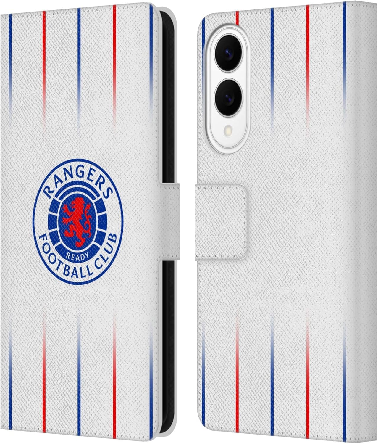 Head Case Designs Officially Licensed Rangers FC Away 2023/24 Kit Leather Wallet Case Compatible with Samsung Galaxy S25 Edge