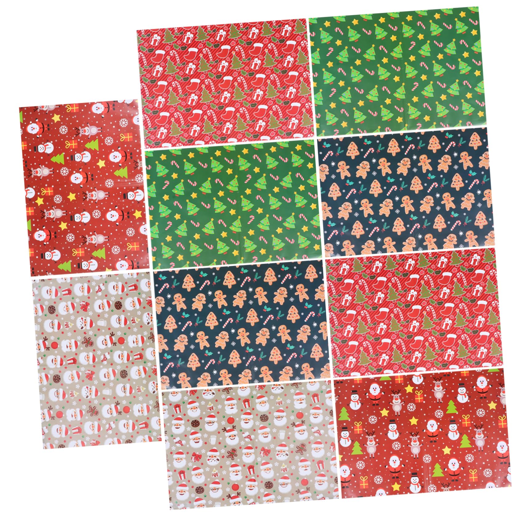 FRCOLOR 20 pezzi di carta regalo di Natale fatta a mano per confezionare regali di Natale, decorazioni natalizie, carta per imballaggi floreali, carta da imballaggio per regali, confezione regalo