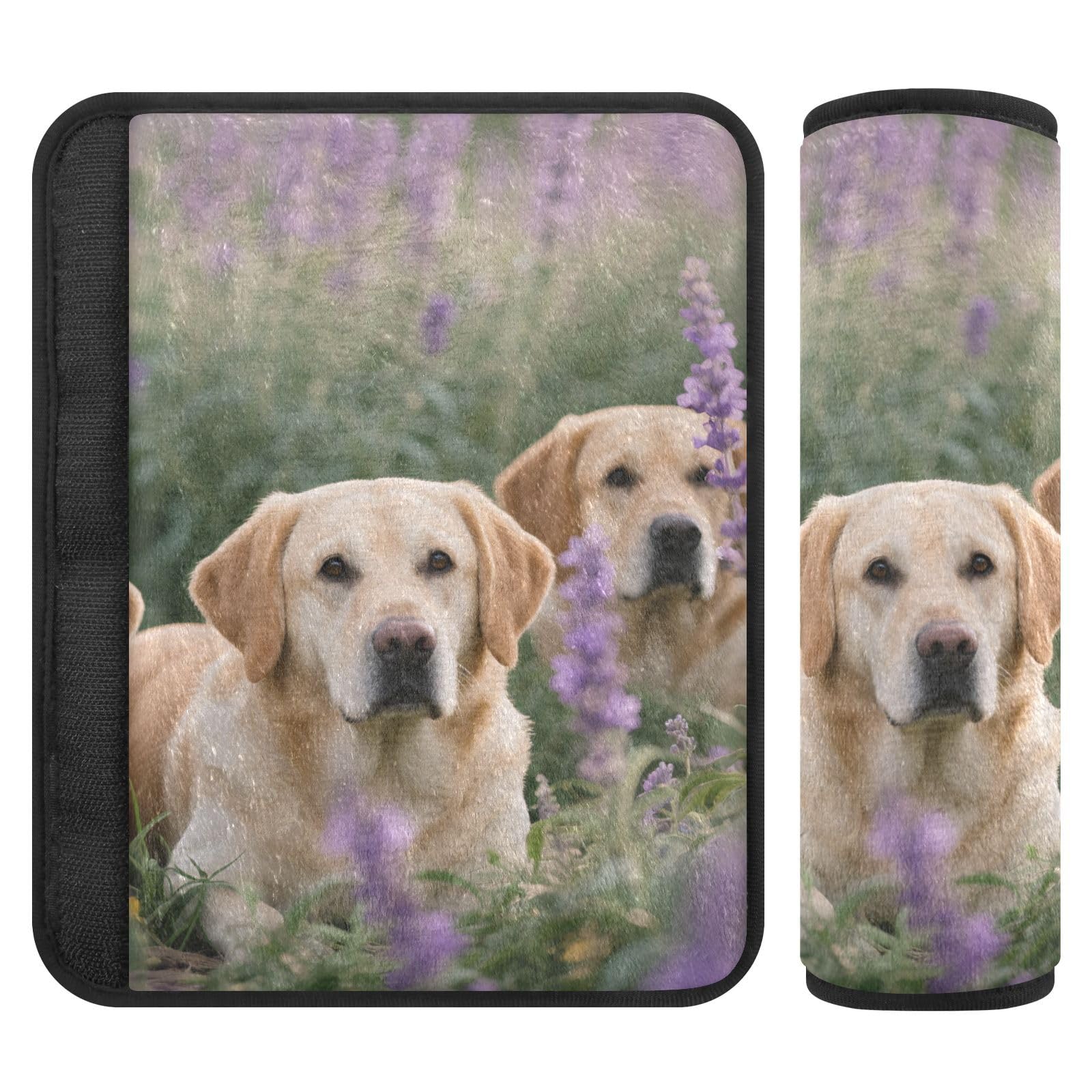 Auto-Sicherheitsgurtpolster, weich, für Damen, Herren, Kinder, S, Hunde, Lavendel, 2 Stück
