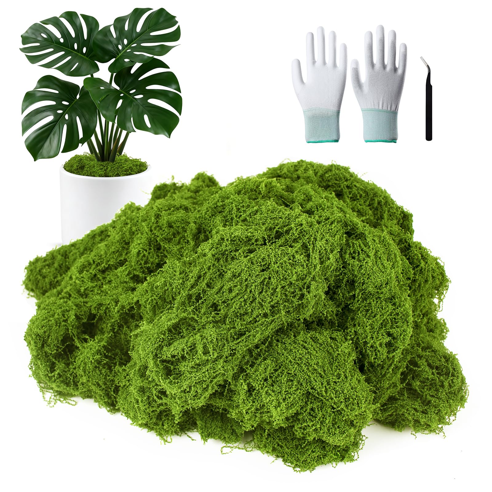 MGLIFEUL 700g Realistic Artificial Fake Moss for Indoor Plant Pots
