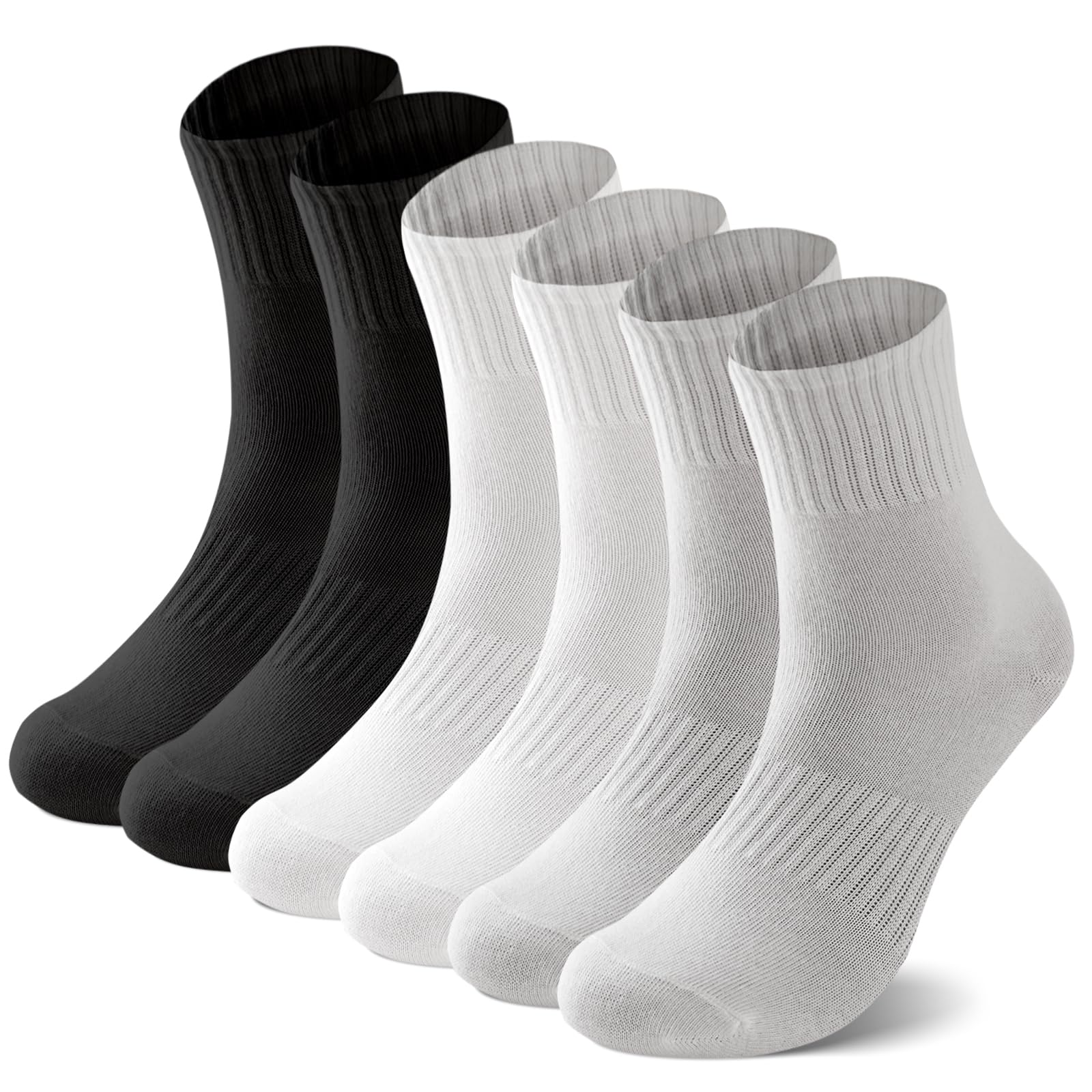 BISOUSOX Boys Socks 10-12 Years Old White School Dress Socks 6-8 8-10 Kids Athletic Socks Christmas Gift
