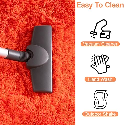 Miniatura 203 de Kelarea Alfombra de área para sala de estar, 5 x 8 pies, antideslizante, color crema, esponjosa, suave, alfombra de felpa lanuda para dormitorio