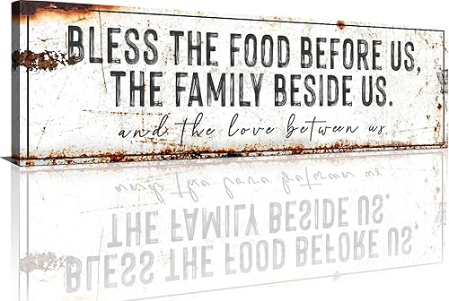 Miniatura 16 de Tailored Canvases Arte de pared cristiano, citas familiares inspiradoras y decoración rústica del hogar para sala de estar, dormitorio y cocina