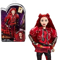  Mattel Disney Descendants 4: L’Ascesa di Red – Red, la figlia della Regina di Cuori,bambola con abiti, orologio da taschino e accessori ispirati al film, giocattolo per bambini, 4+ anni, HWT93