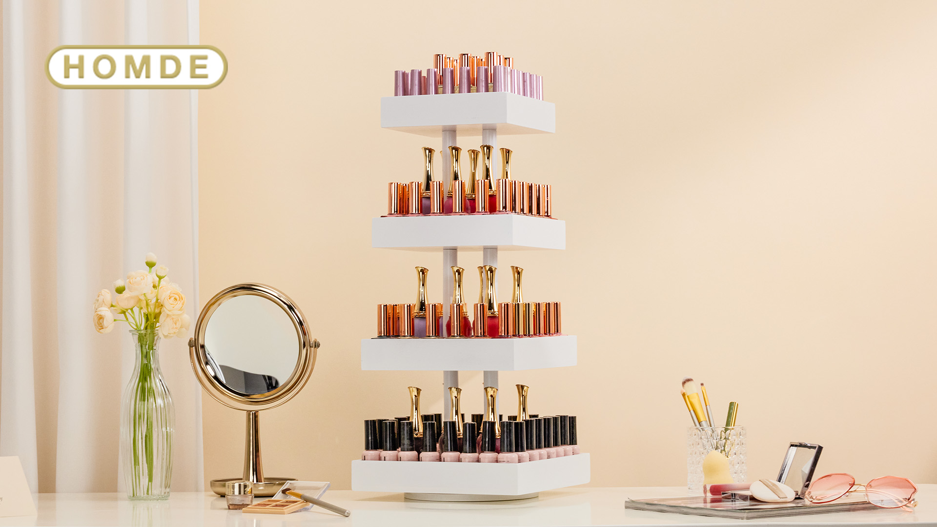 Amazon.com: Homde Nail Polish Display Stand and Storage: 360