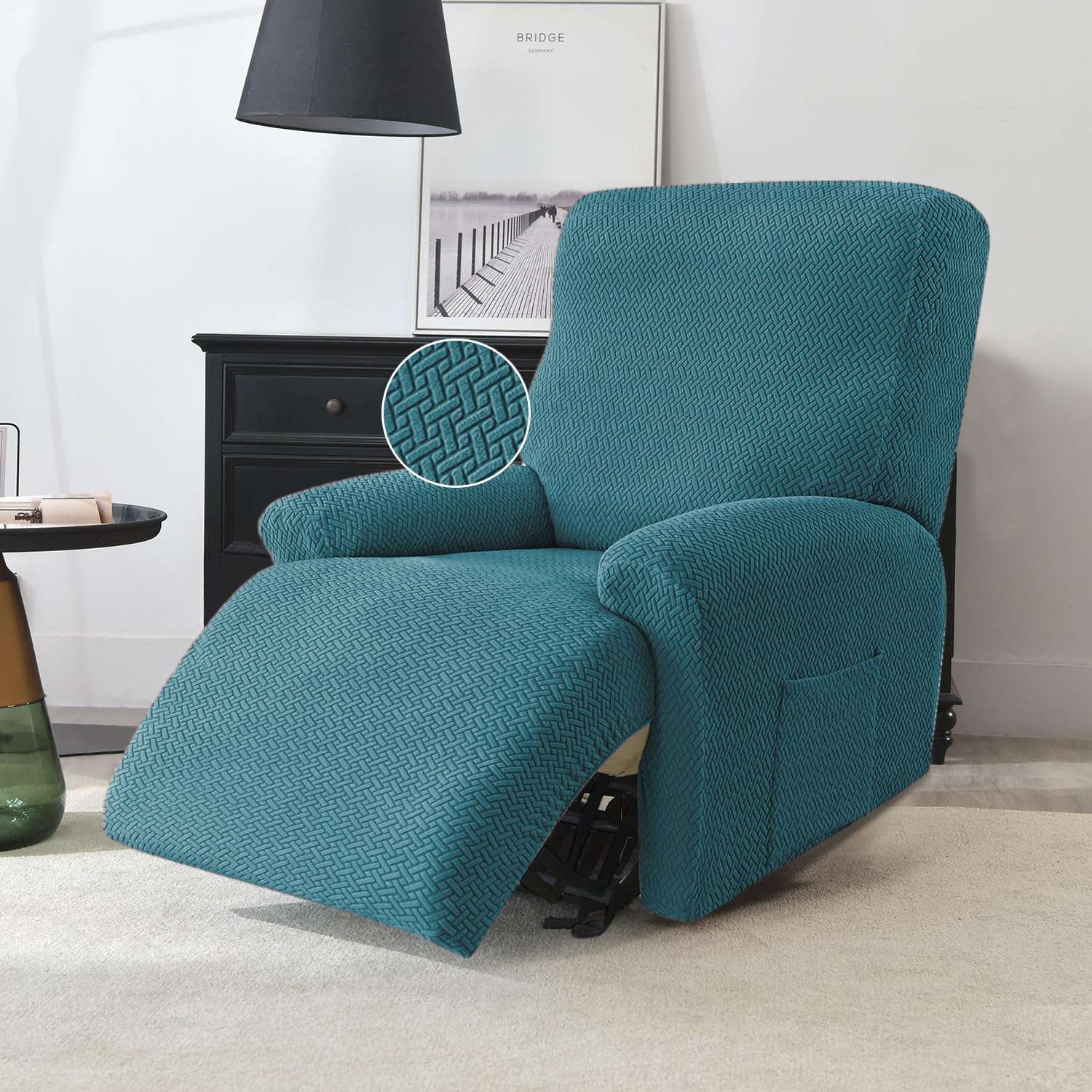 HOKIPO Recliner Cover - 3 Seater Grey -27