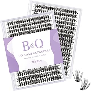 Lash Clusters DIY Eyelash Extensions Manga Cluster Lashes 50D-0.07D-9-16MIX 300pcs Individual Lashes Cluster Eyelash Clusters 20D 30D 40D Eyelash Extension Anime Lashes at Home (50D-0.07D,9-16MIX)