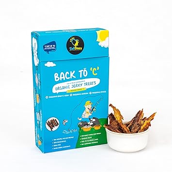 TailBlaze Back to 'C' Fish Organic Strawberries & Fish Jerky Treats | 100% Natural | Best Dog Treats for Health and Training | Grain-Free, Synthetics Free, Preservatives Free