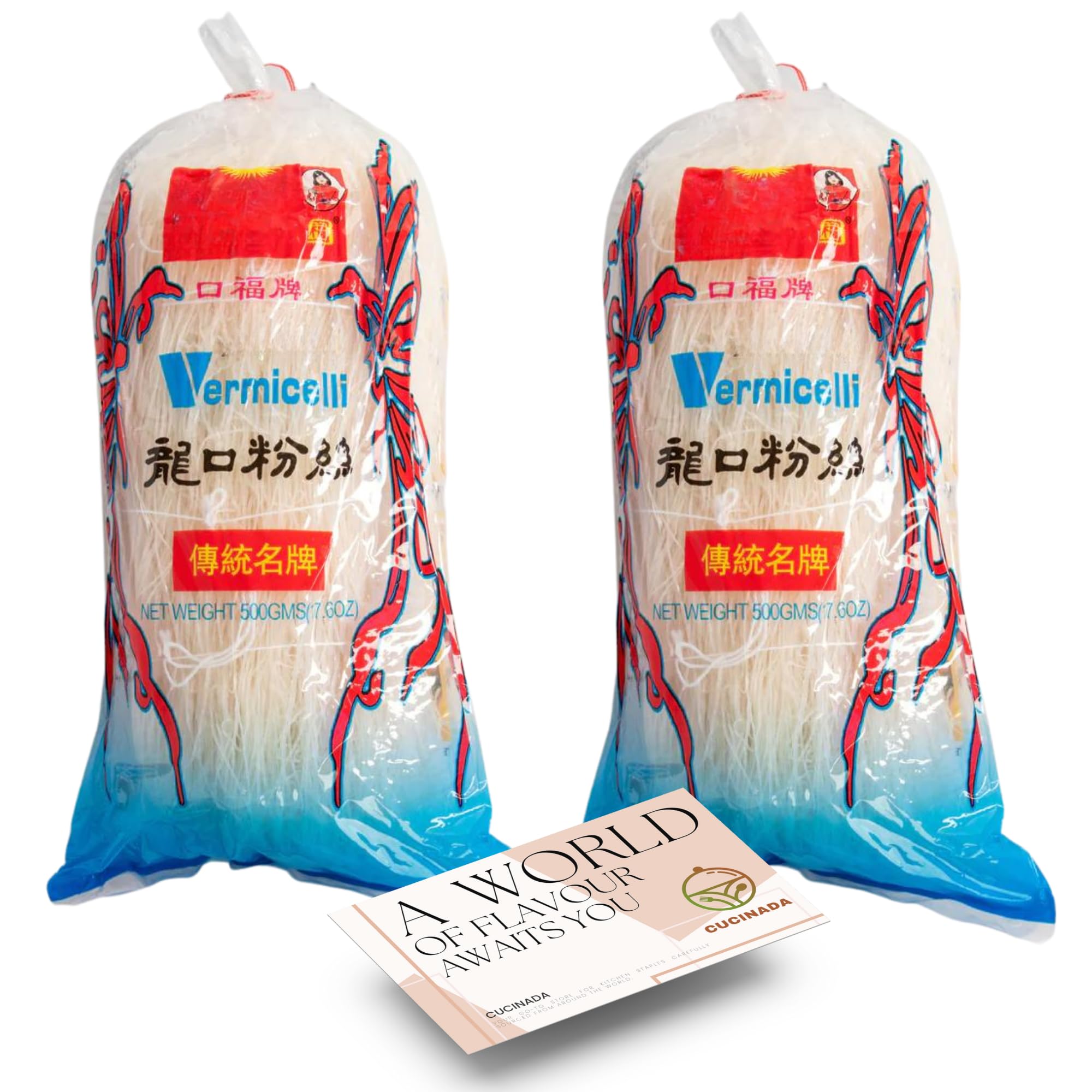 Vermicelli Glass Noodles 2 x 500g | Mung Beans Thread Vermicelli Noodles