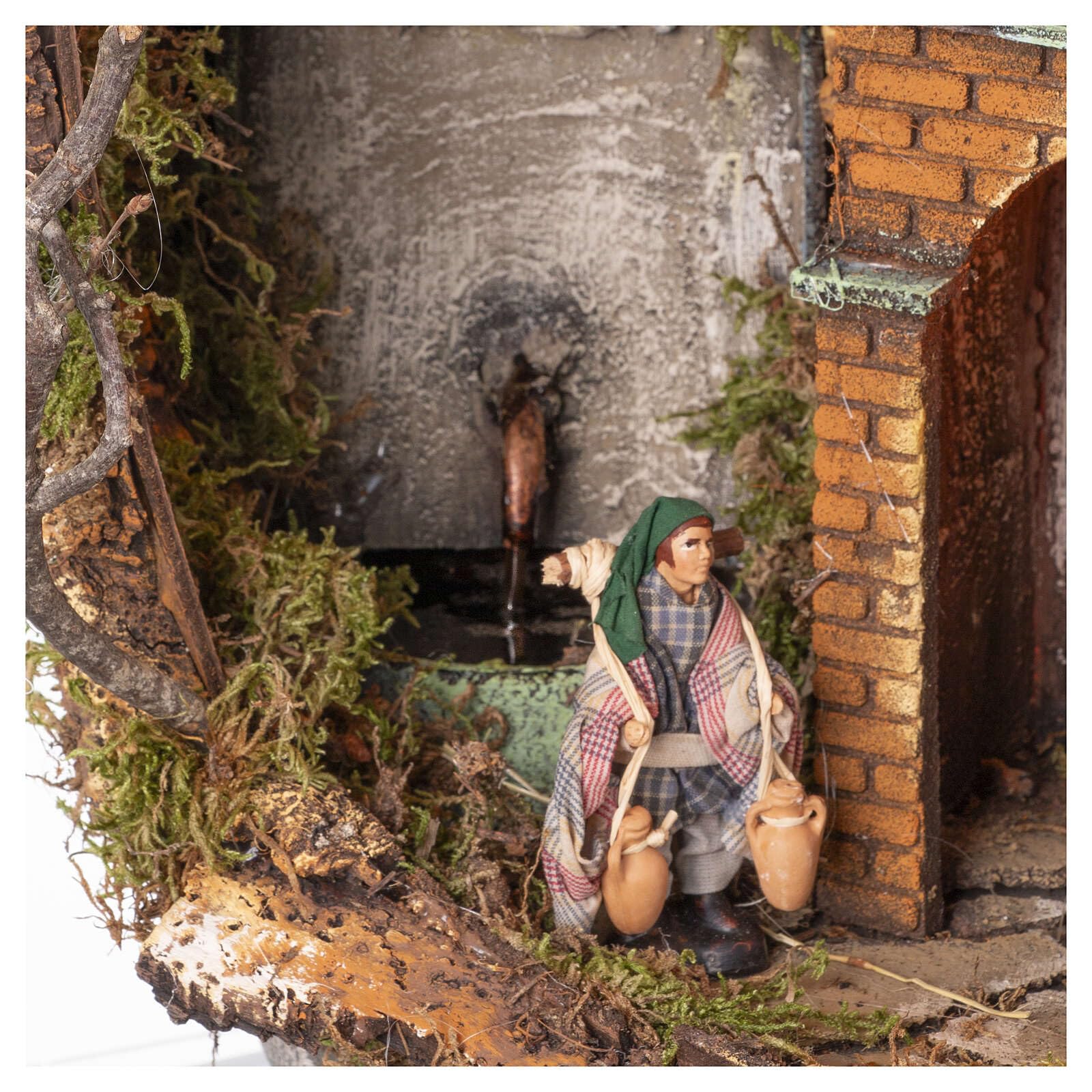 Holyart Belén napolitano: Barril con Fuente Pesebre napolitano 8 cm 80x50x30 cm, Vacío