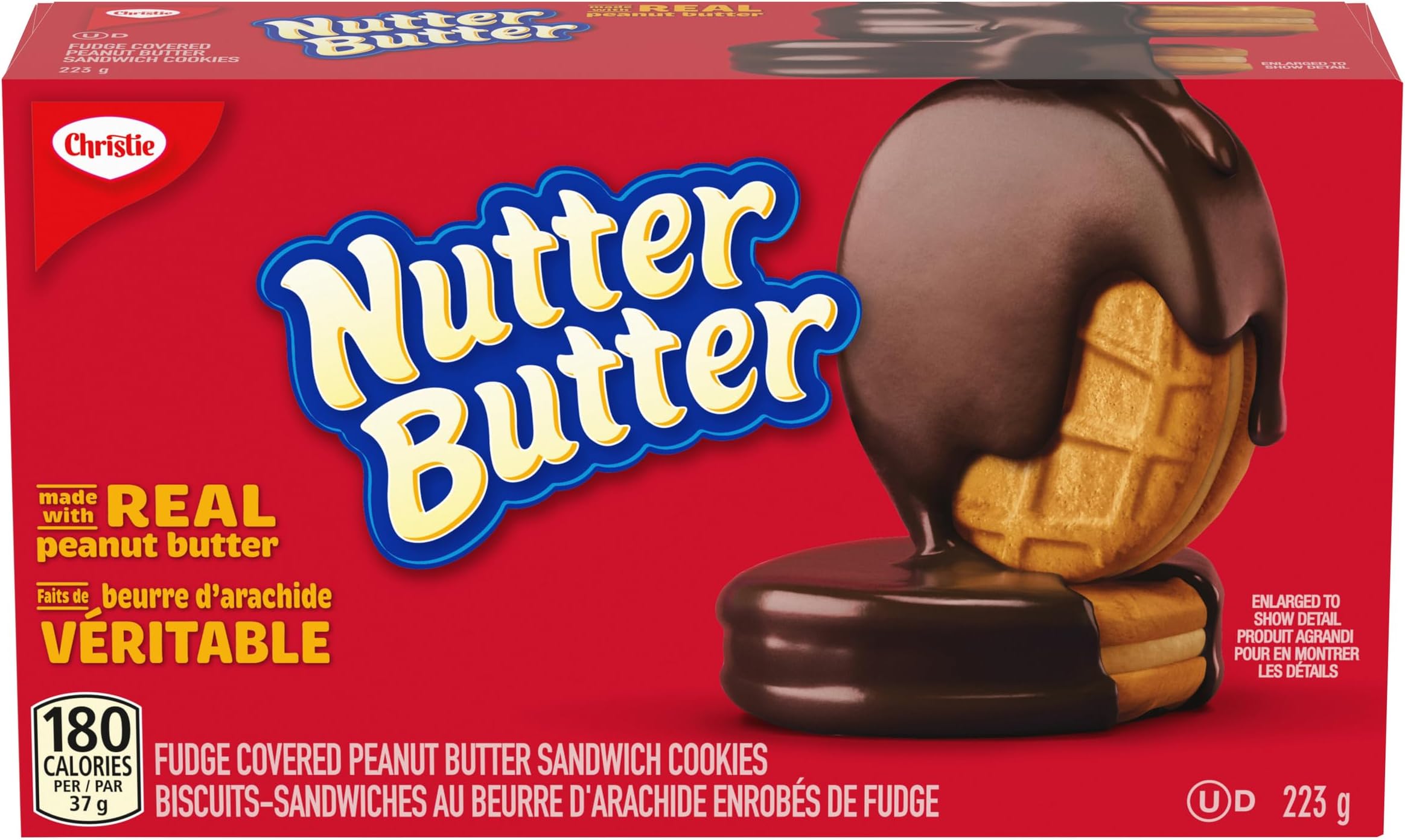 Christie Nutter Butter Fudge Cookies, 223g/7.9 oz (Imported from Canada)