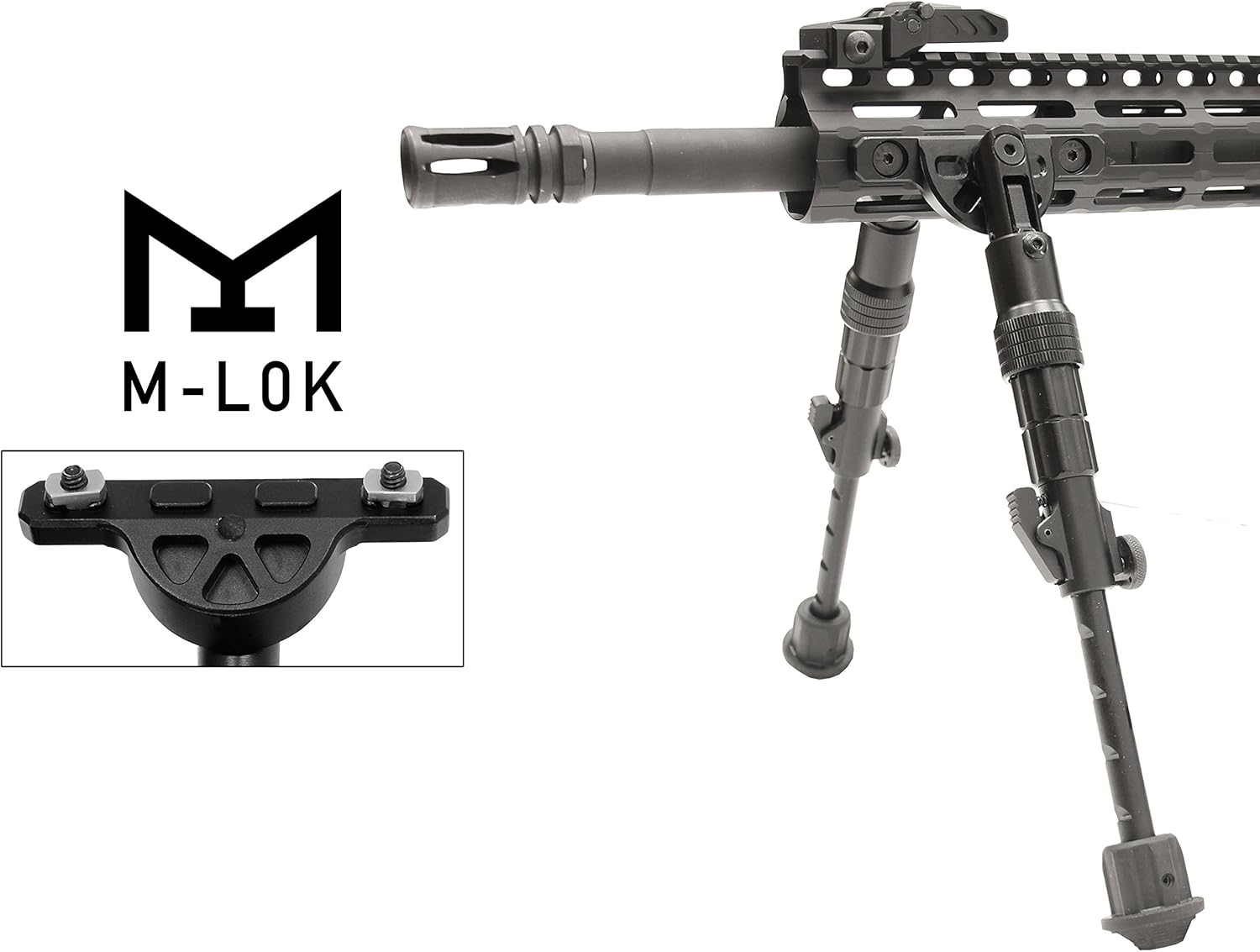 UTG Recon Flex M-LOK(R) Bipod, Matte Black, Cent. Ht. 5.7"-8" : Sports & Outdoors