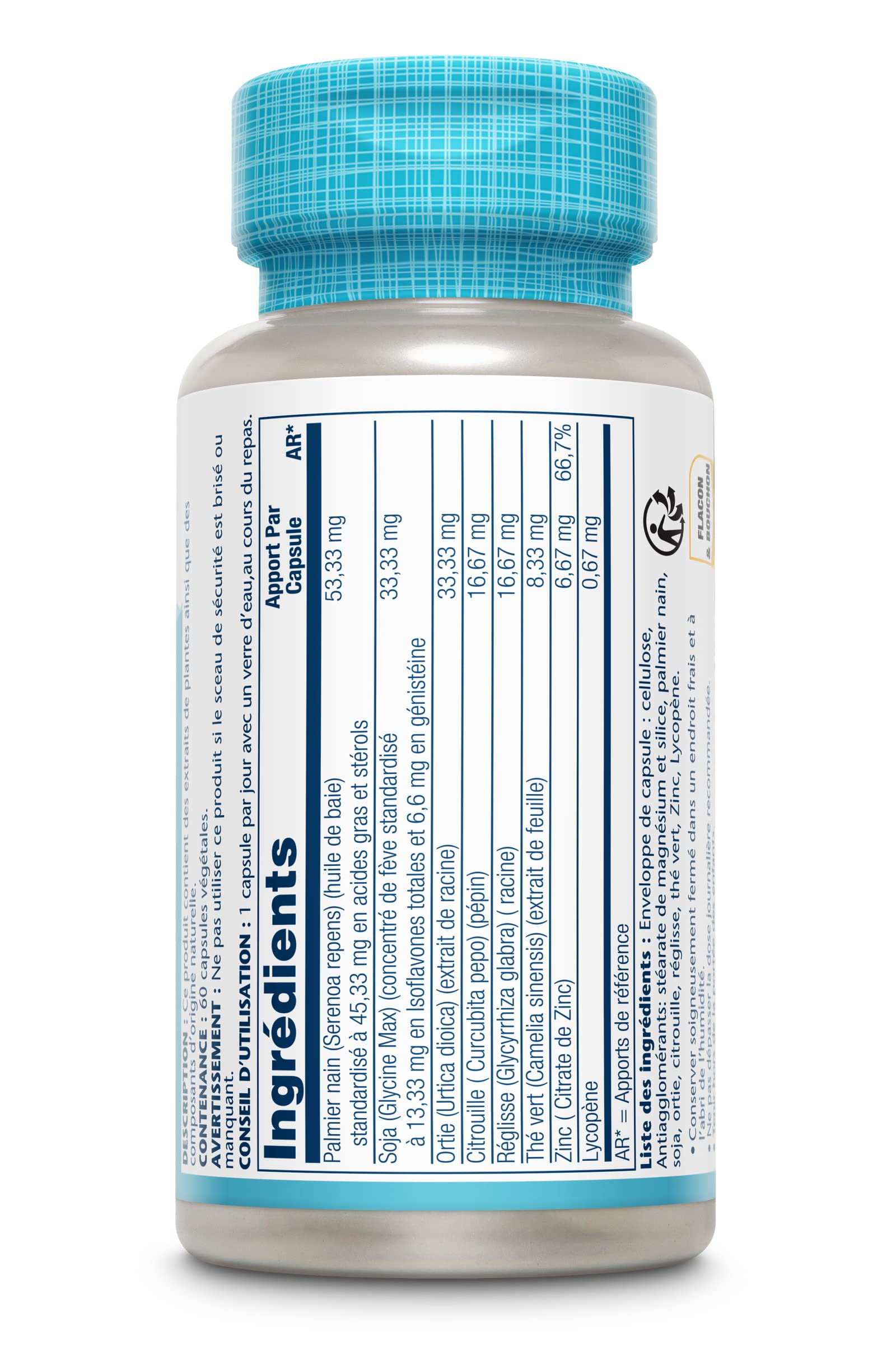 Solaray Prostate defense | 60 vegcaps | Protection de la sphère urinaire masculine
