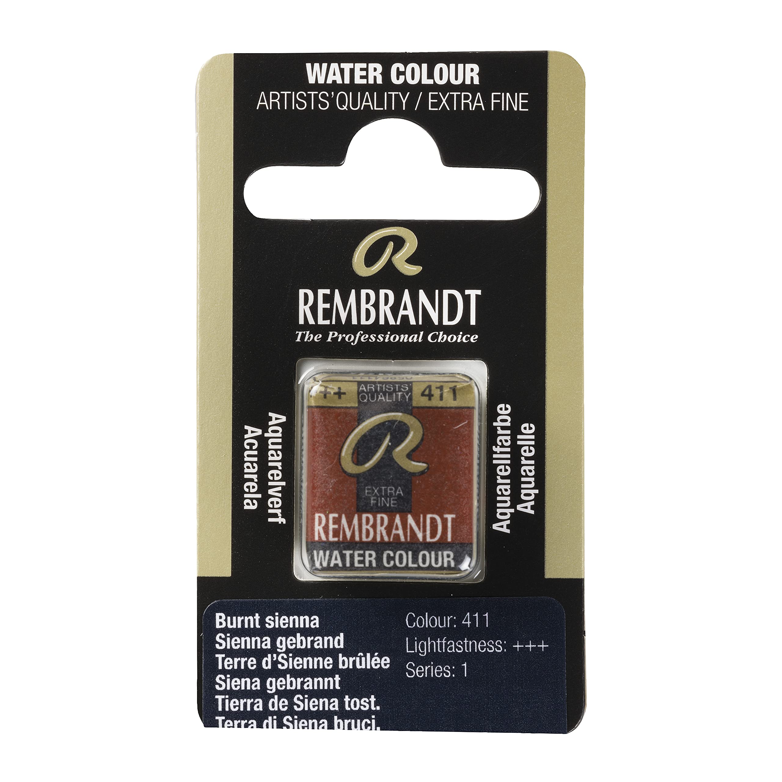 Rembrandt Burnt Sienna Watercolour Pan 411 (05864111)