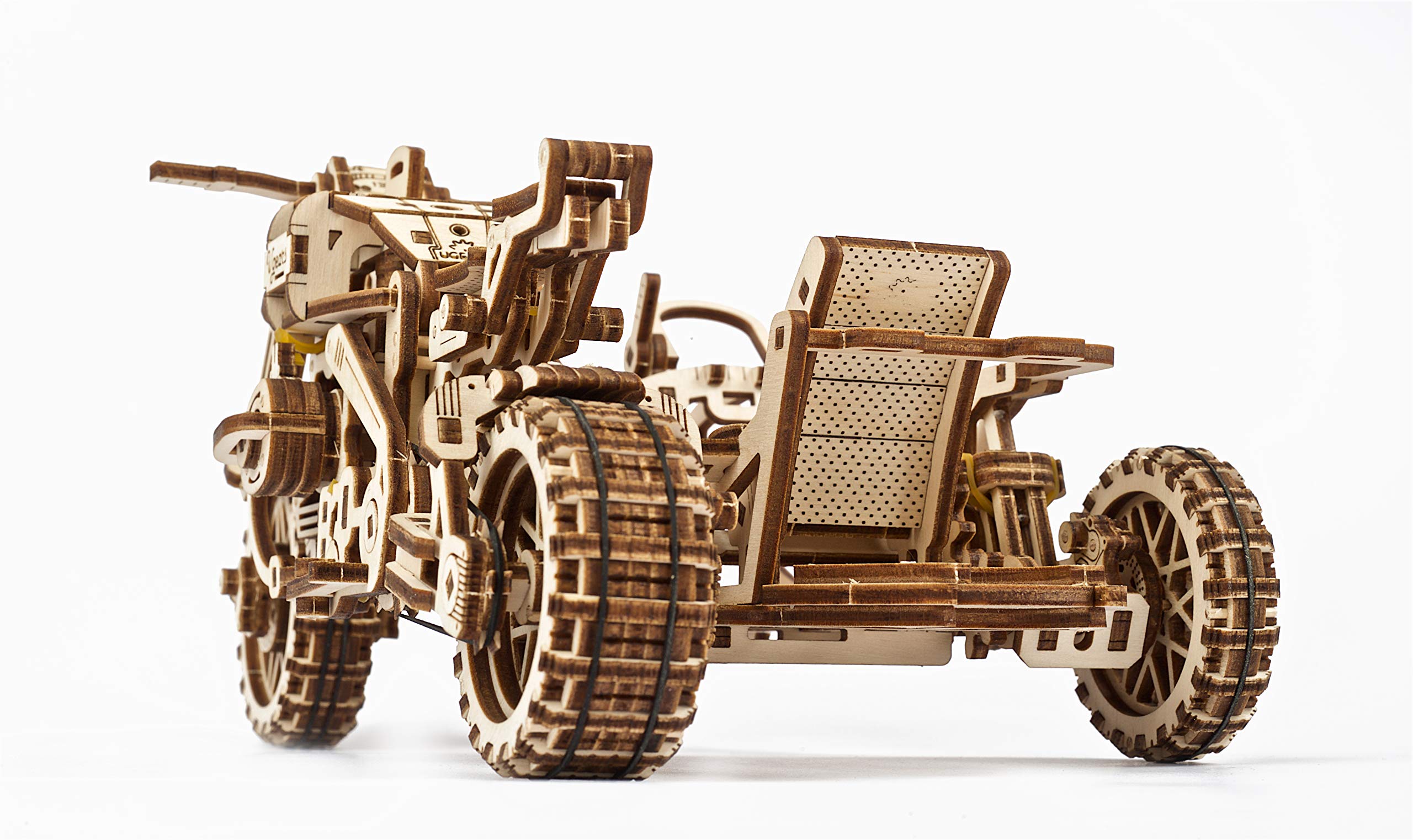 UGEARS Motorcycle with Sidecar 3D Puzzles UGR10 Motorcycle Scrambler