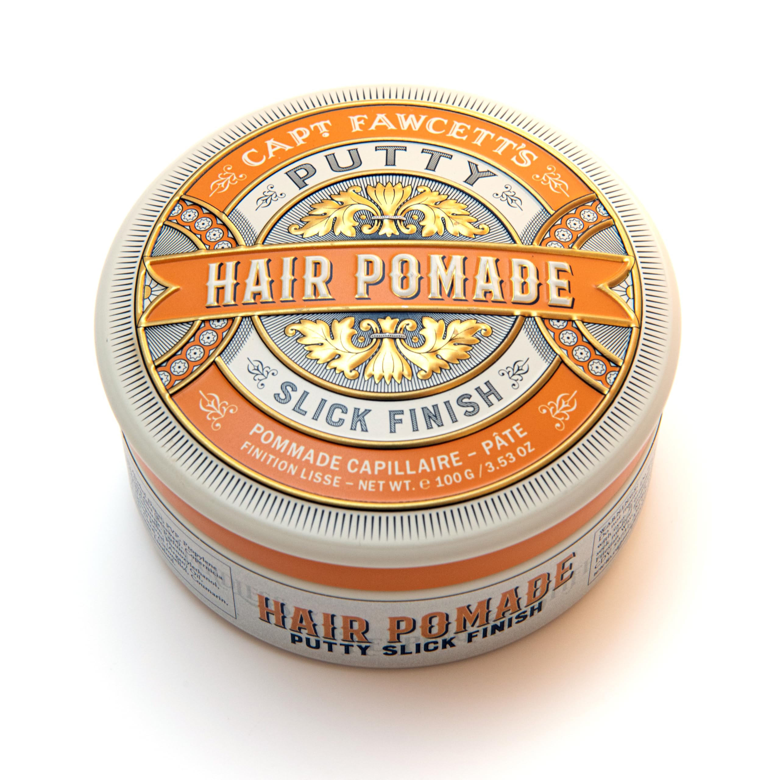 Captain Fawcett Putty Pomade 100g – Strong Hold, Matte Finish Hair Pomade for Men – Texturising Formula – Water-Soluble – Made in the UK