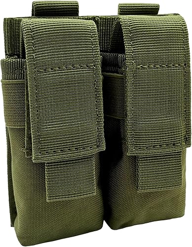 Zalaxt Bolsas tácticas, doble pistola Mag bolsa táctica para revistas, organizador de herramientas, bolsa de funda para linterna para cinturón