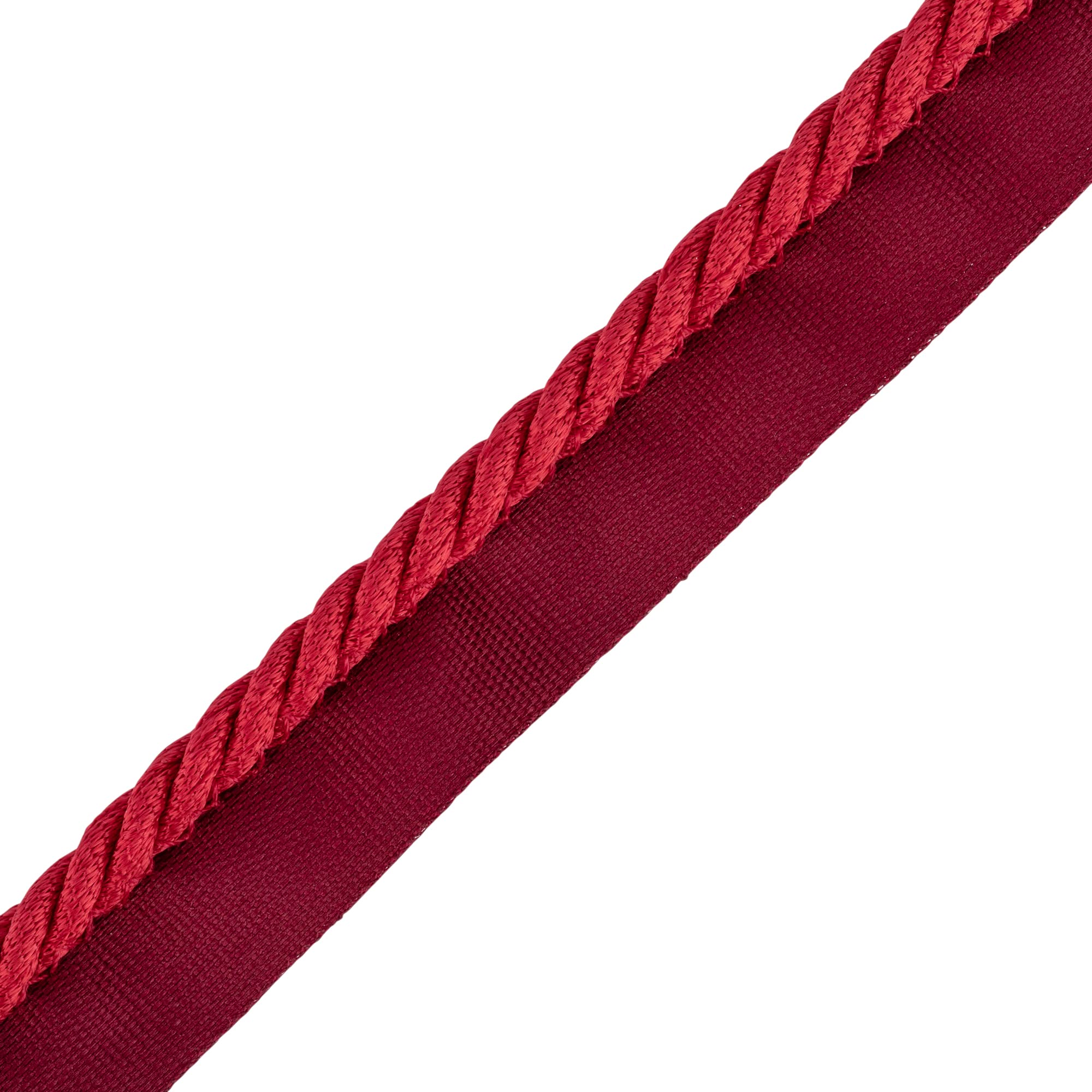 19mm Cotton Flange Cord for Sewing - Cushion Piping Trim, Upholstery Ribbon Thread Plait Furnishing (Red, 1m)