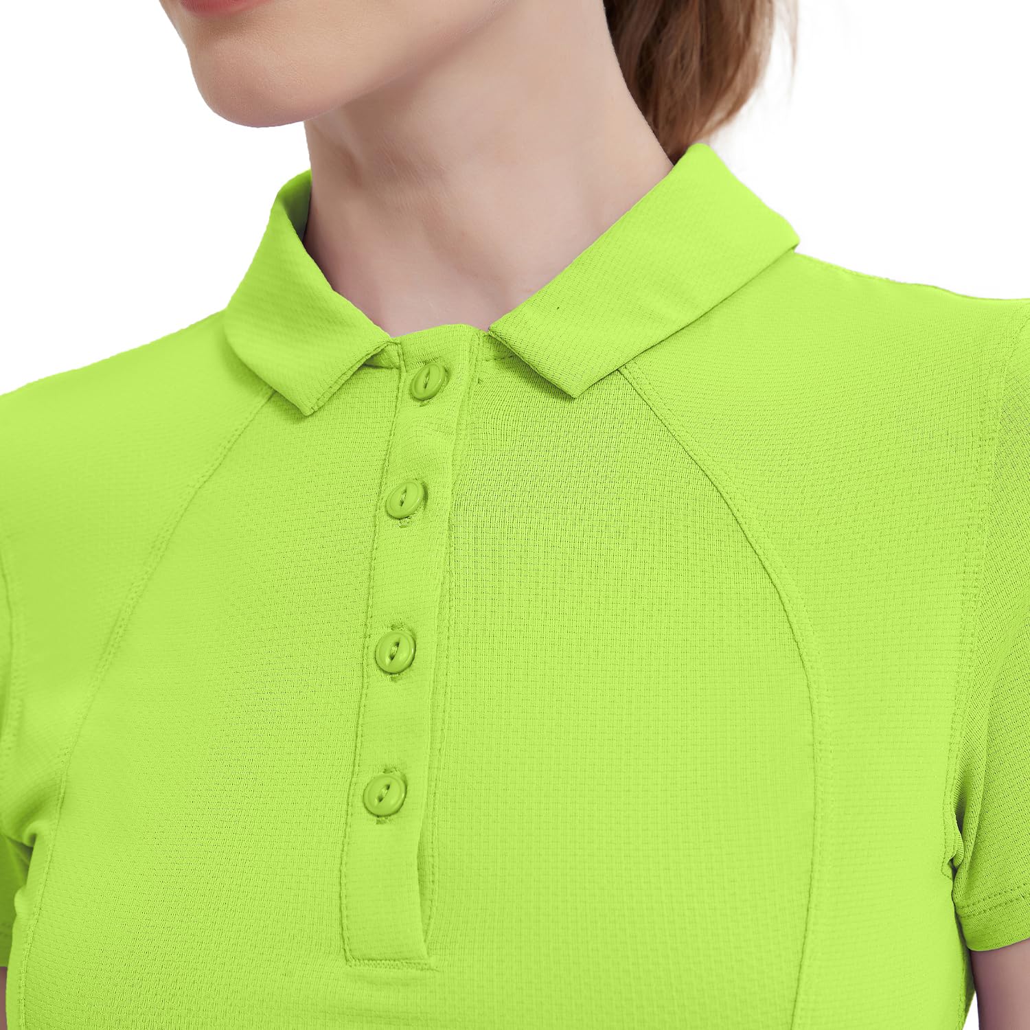 Camisas de golf para mujer, polo de manga corta, cuello y secado rápido, protección solar UPF 50+, ligeras