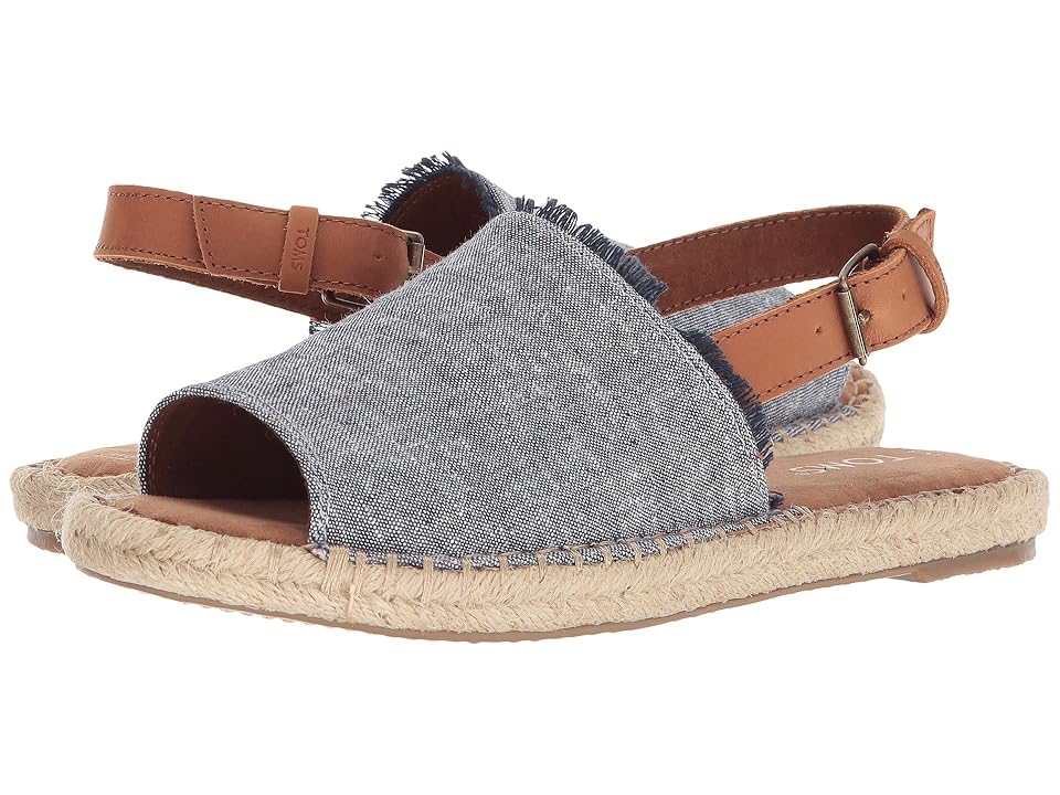 

TOMS Clara (Navy Slub Chambray/Leather) Women's Slide Shoes