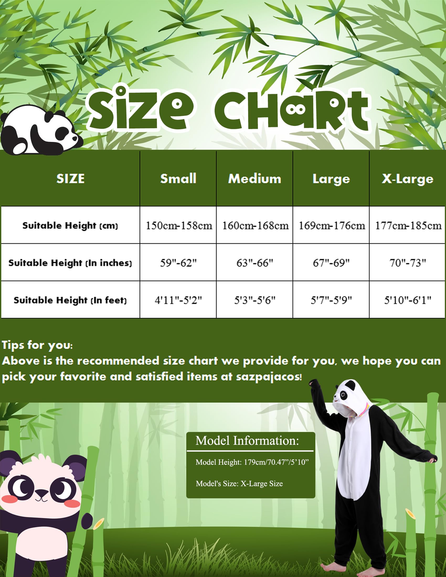 Panda Pijama Adulto Divertido Animales Ropa de Dormir Lindo Onesie Mujeres Hombres Navidad Halloween Disfraz de Cosplay, Negro