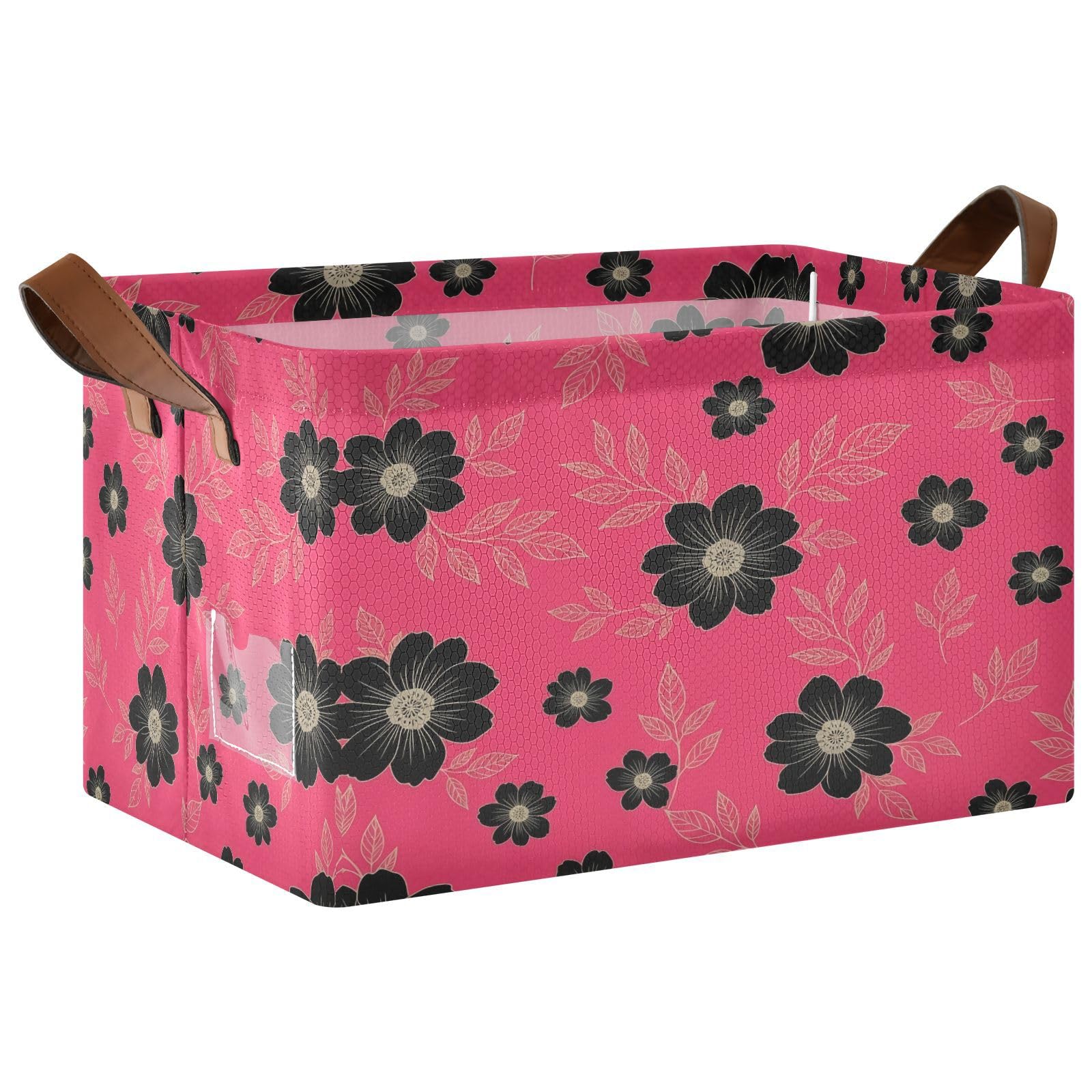 Cgiub Daisy Storage Basket Waterproof Foldable Storage Bin Baby Laundry Basket Closet Organiser for Nursery Decor Home Organizing