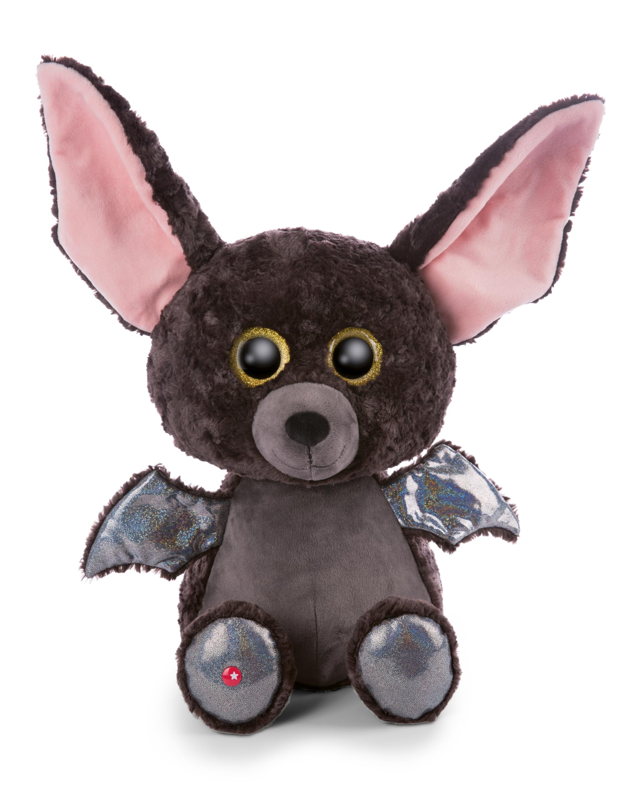 NICI GLUBSCHIS 62644 Cuddly Toy, Bat Baako, 45 cm, Black, Soft Plush Toy, Cute Stuffed Toy for Cuddling and Playing, Great Gift Idea for Children and Adults