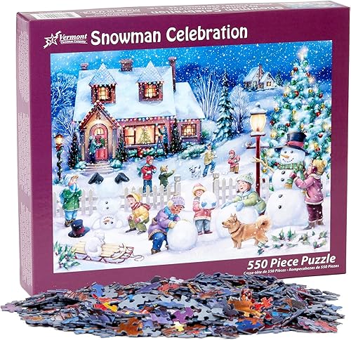 Miniatura 3 de Rompecabezas de celebración de muñeco de nieve de 550 piezas