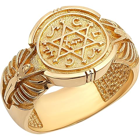 Claddagh Gold 10K or 14K Jewish King Solomon Star of David Signet Ring Available in Yellow Rose and White Gold with multiple ring sizes