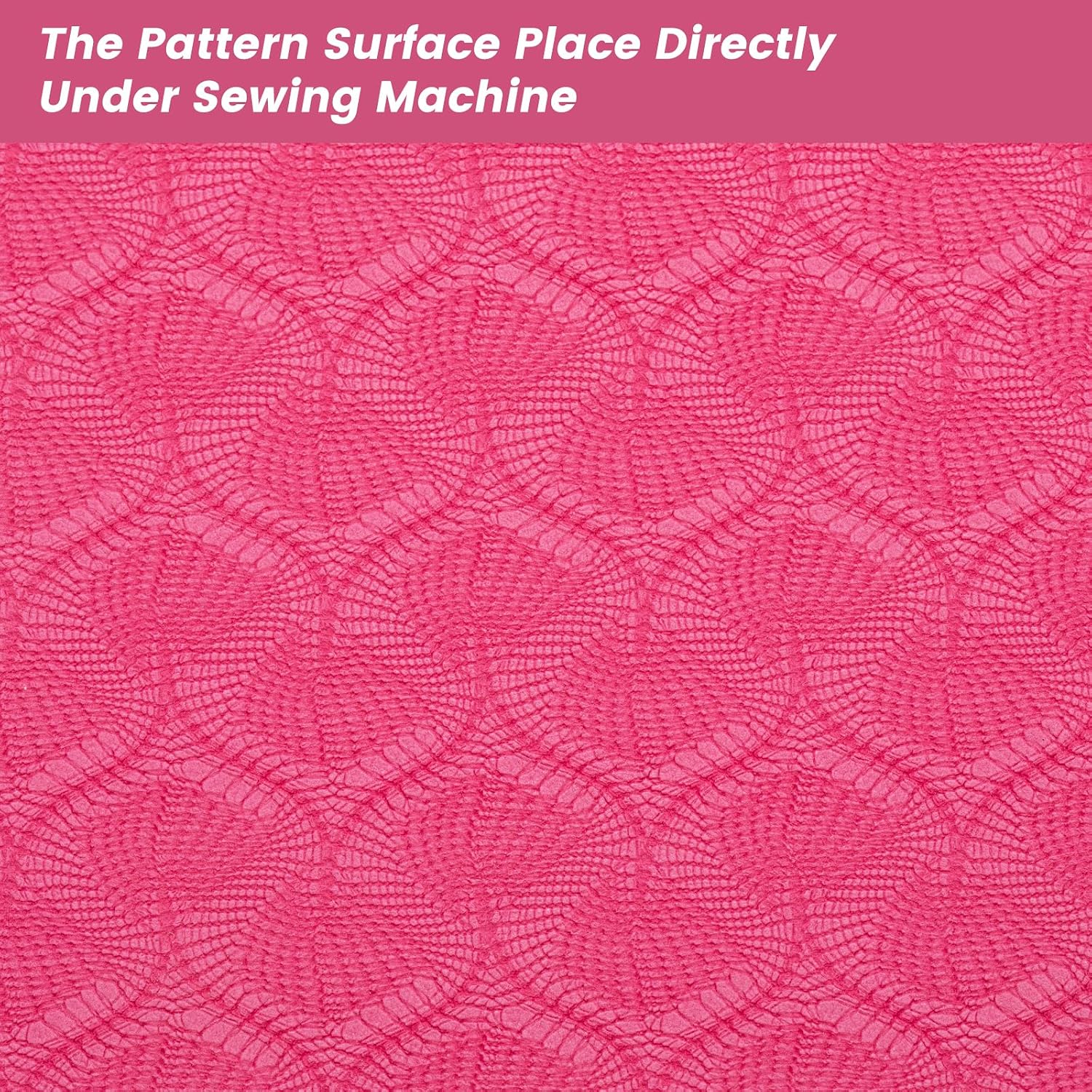 BUXFMHT Sewing Mat Set, Sew Machine Muffling Mat, Reduce Sews & Pedal Vibrations, Movement and Slipping, Sewings Machine and Sergers Accessory (2-Piece Set) (Rose Red)