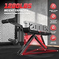 Vista 4 de OPPSDECOR 1200LBS Weight Bench with Wide-Range Leg Extension & Curl (Full ROM), Adjustable Workout Bench Press with Wheels & Handle, Incline/Flat