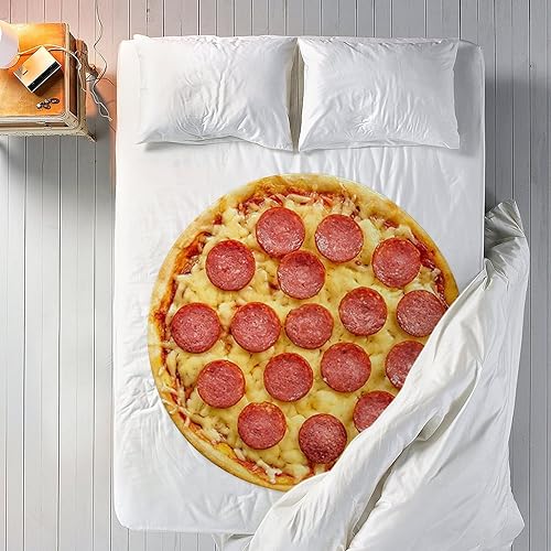 Miniatura 5 de Alidamo Manta de pizza envolvente suave de microfibra de primera calidad, regalos novedosos para adultos, niños, adolescentes, queso tocino, 71