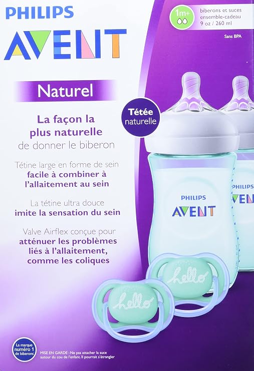 Philips Avent Natural Baby Bottle Teal Gift Set SCD113/24