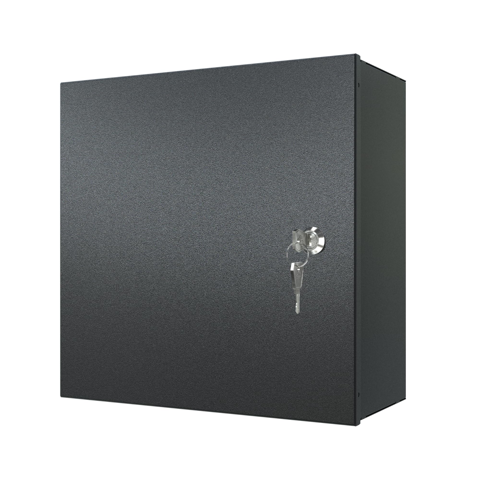 Boite de Derivation Etanche Exterieur 300x300x140mm - Coffret Electrique Etanche en Acier et étanche à la Poussière - Boite de Derivation avec Serrure et Deux Clés